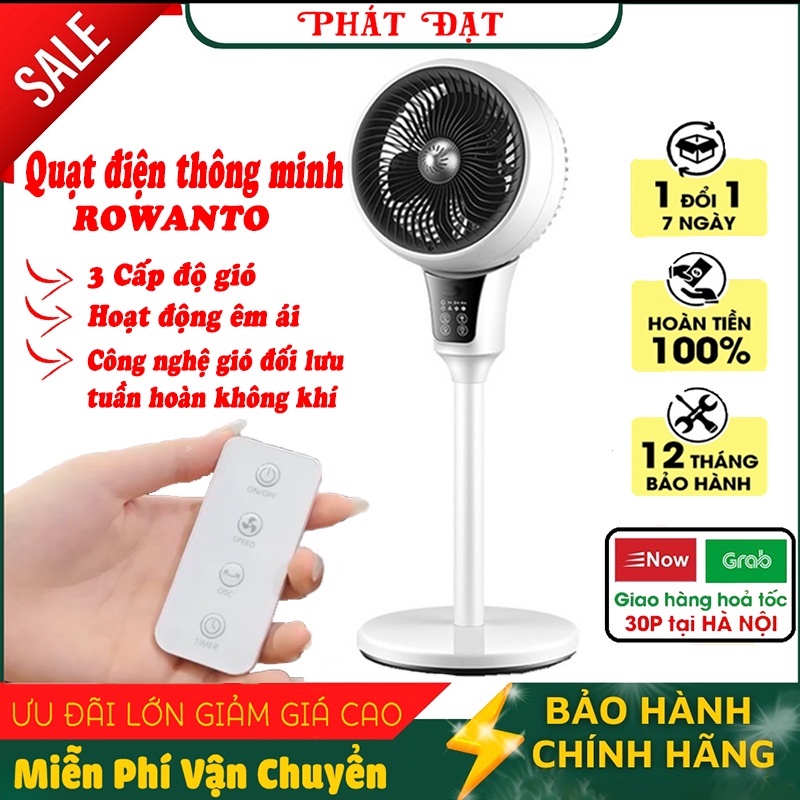 [ Tặng Quạt Tích Điện ] quạt cây đứng điều khiển từ xa đối lưu điều hòa không khí, tiếng ồn thấp tiết kiệm điện năng