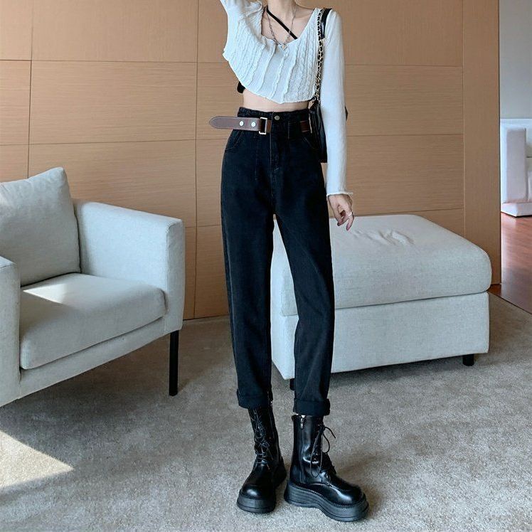 Quần Jean Lưng Cao Dáng Rộng Phong Cách Thời Trang Mới 2022 Dành Cho Nữ