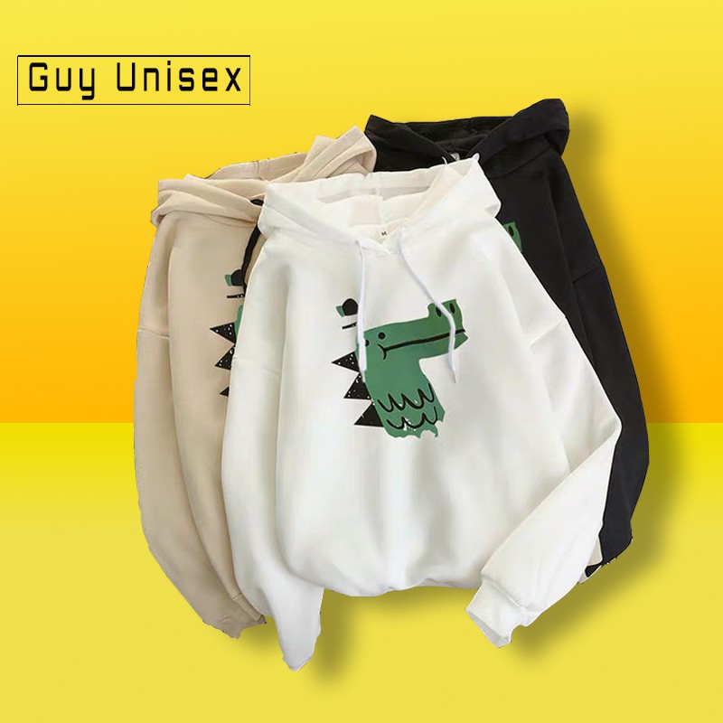 Áo Hoodie Khủng Long Guy Unisex nỉ bông tay dài mùa thu đông
