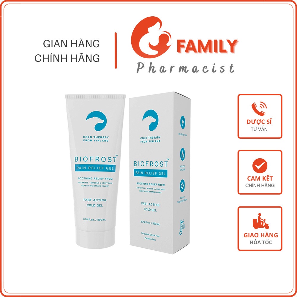 Gel giảm đau lạnh Biofrost Relief 100ml - Hỗ trợ hồi phục vết thương nhanh cho người vận động
