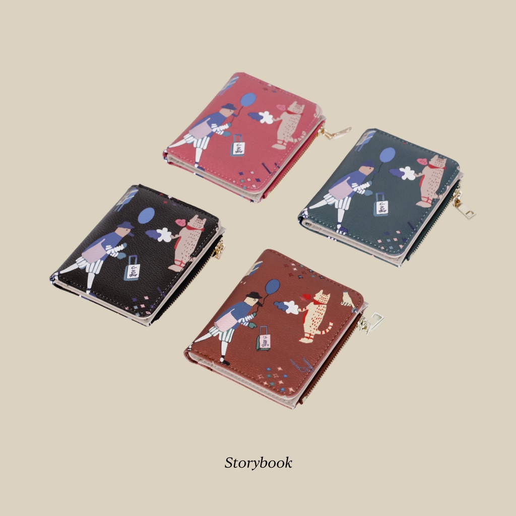 Korean Cartoon Zip Wallet - Ví cầm tay