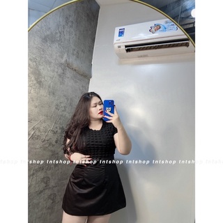 Áo Croptop Xốp Cổ Tròn [ TNT SHOP BIGSIZE 60kg - 90kg ]