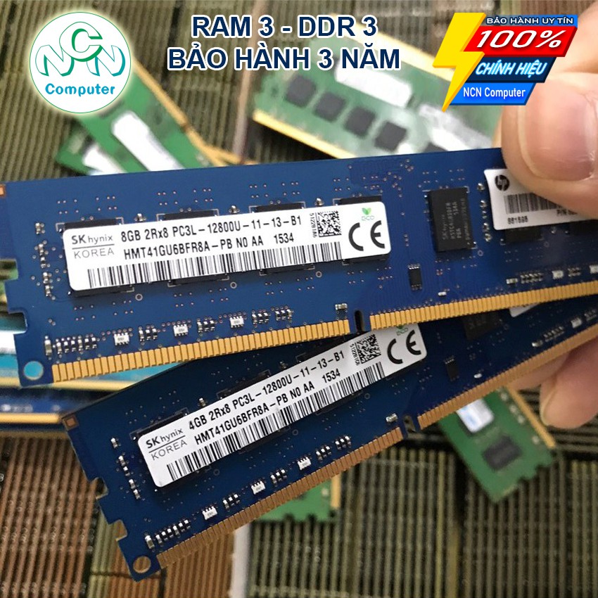 Ram PC DDR3 4GB ⚡ New ⚡ Samsung, Hynix Bus 1333 1600 4GB 2GB Bảo Hành 36T