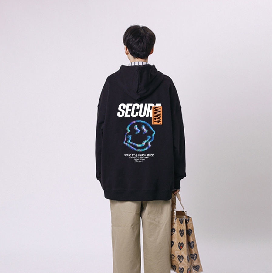 Áo hoodie nỉ bông Monster X Street Secure nam nữ form rộng thu đông Local Brand
