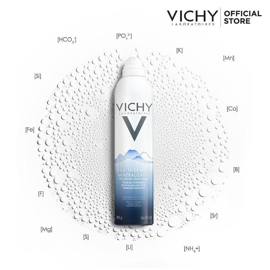 Xịt khoáng Vichy Mineralizing Thermal Water 300ml cấp ẩm, dưỡng da, chống lão hóa