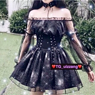 [ẢNH THẬT] Đầm Gothic Galaxy (kèm chocker)