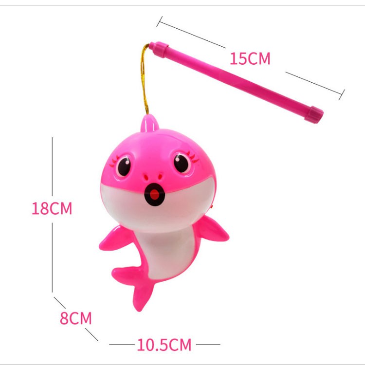 Lồng đèn trung thu cá mập có đèn và nhạc dùng pin giá rẻ