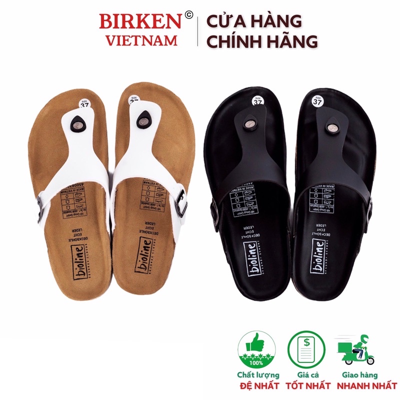 Dép birken vietnam Unisex xuất khẩu Châu Âu dòng PU leather Mã D07 bioline