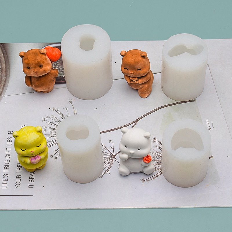 Khuôn Silicone Làm Bánh Hình Gấu Đáng Yêu