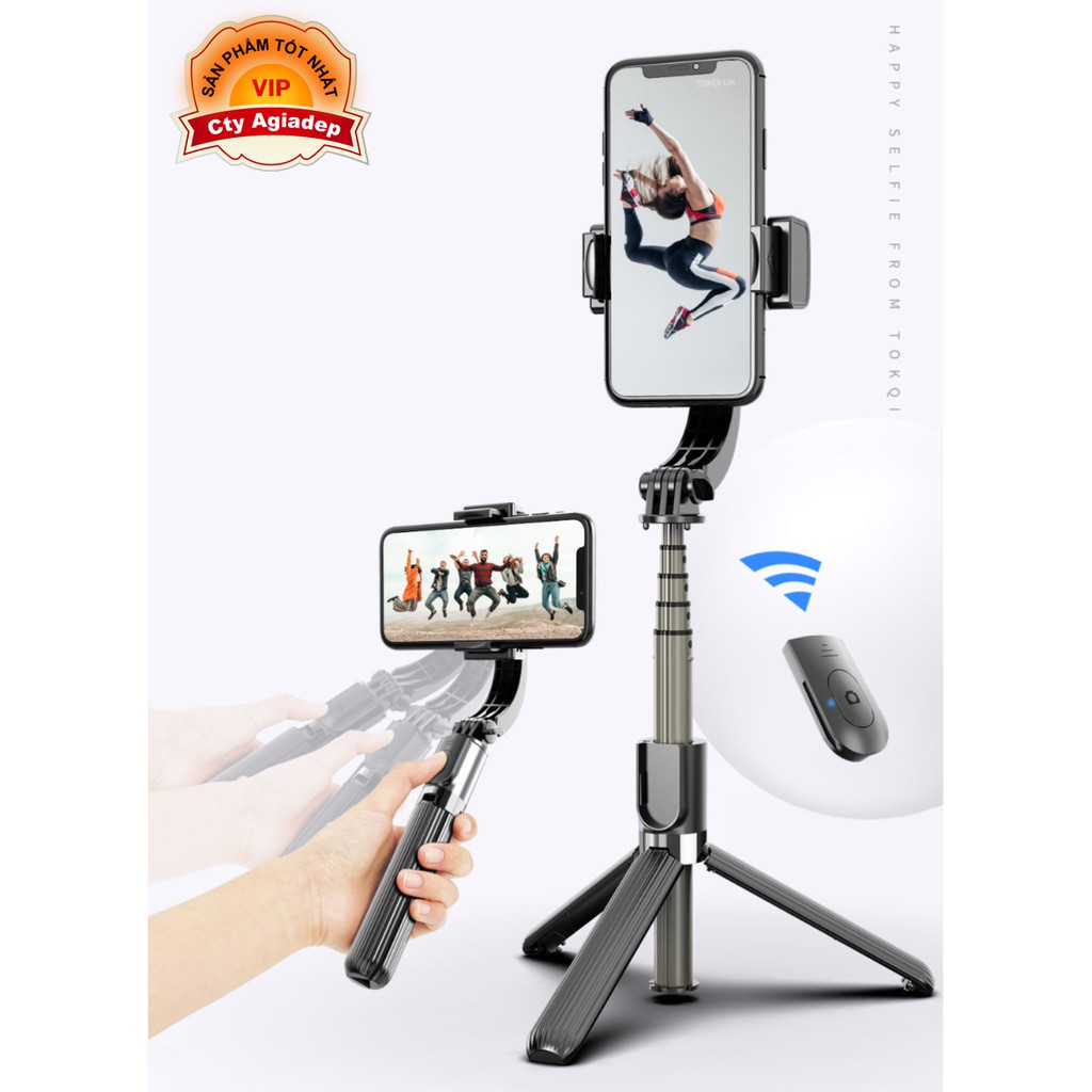 Gậy tự sướng Gimbal chống rung Siêu xịn quay Video chuyển động Livestreaming Vlog 360 độ - ADG L08 @@ @@