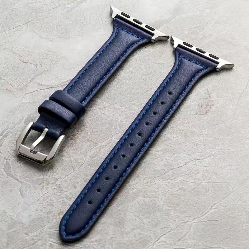 Dây đeo da cho đồng hồ thông minh Apple Watch series 7 6 SE 5 4 3 41 45 42 38 40 MM 44