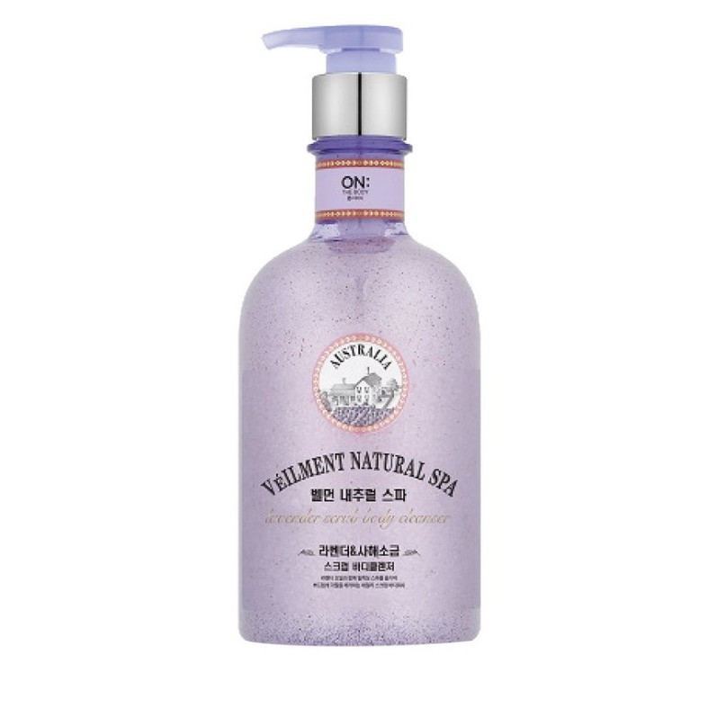 Sữa tắm hạt On The Body Veilment Natural Spa Lavender Dead Sea Salt: 600g