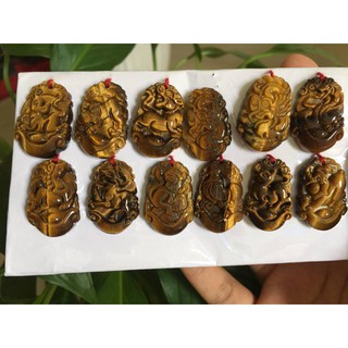 mặt dây chuyền 12 con giáp đá mắt hổ