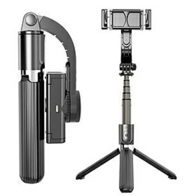 Gậy chống Rung Gimbal Stabilizer L08, Có 3 chân đỡ, có nút bấm Bluetooth hàng cao cấp