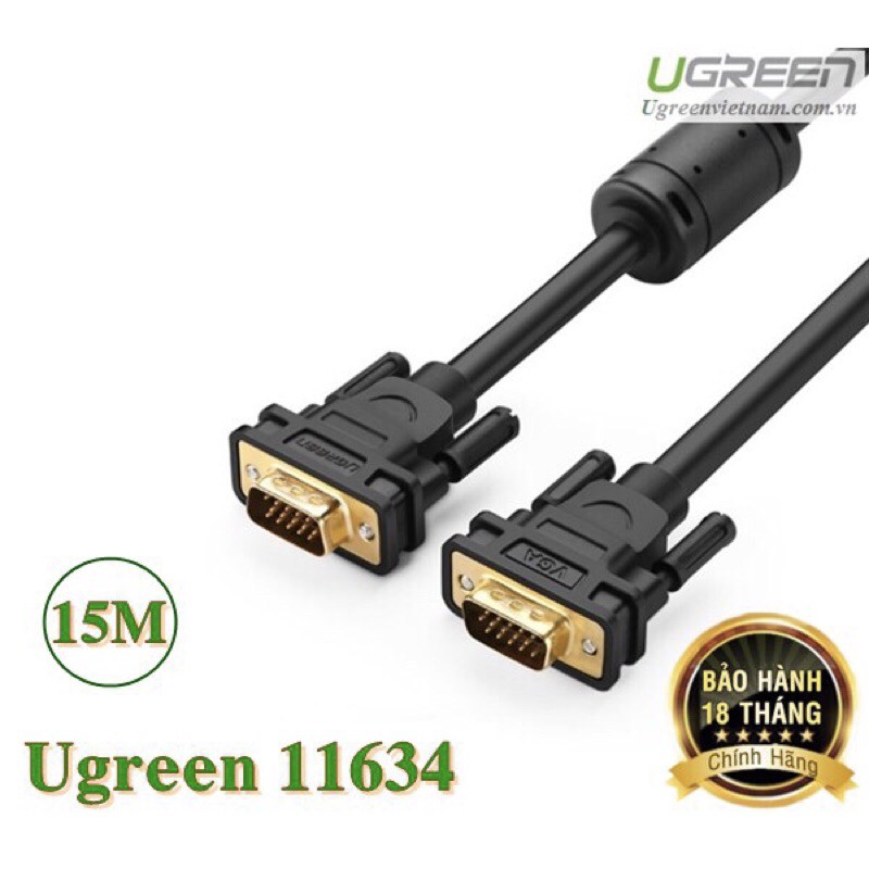 [Mã ELHACE giảm 4% đơn 300K] Dây cáp VGA 15m UGREEN CHÍNH HÃNG