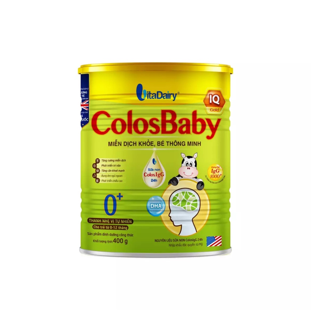 Sữa Non Colosbaby IQ Gold 0+ 400g/lon