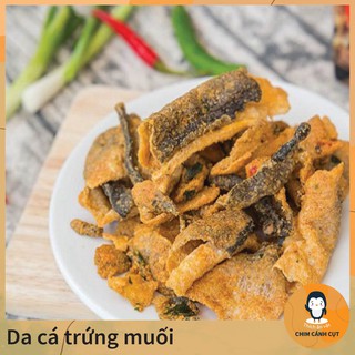 Da cá trứng muối túi 100g - da cá giòn tan kết hợp với lòng đỏ trứng muối