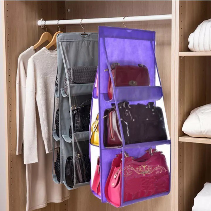 Túi Treo Giỏ Xách 6 Ô Chống Bụi Tiện Lợi