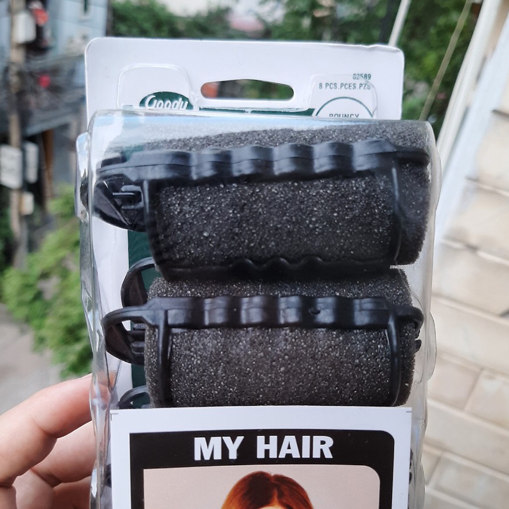 Bộ lô uốn tóc 8 cái bằng mút mềm 3 gọng cao cấp