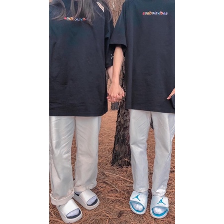 Áo thun unisex in chữ from rộng tay lỡ + Áo phông cổ tròn Nam Nữ 003