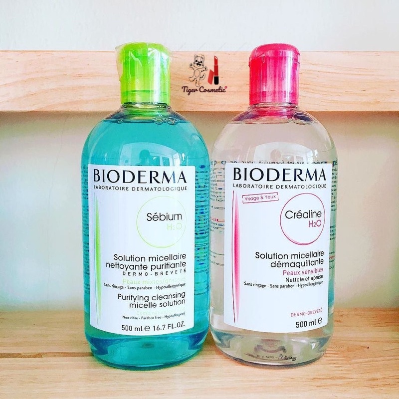 Nước Tẩy Trang Dành Cho Da Khô , Da Dầu Mụn Bioderma Sensibio H20 500ml