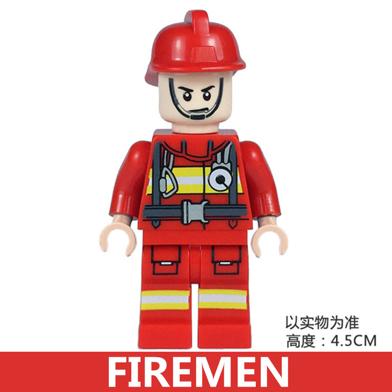 Tương thích với Lego Lắp ráp Khối xây dựng Minifigure Trẻ em Giáo dục Trí tuệ Búp bê Búp bê Cảnh sát Chú cứu hỏa Nhân vật Hoạt hình Đồ chơi