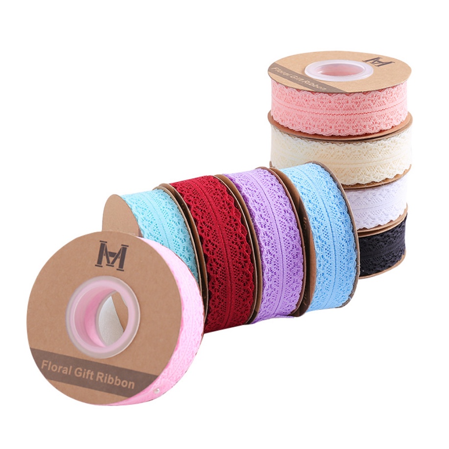 Cuộn Dây Ruy Băng Ren 3Cm 5M Dùng Gói Hoa Thủ Công