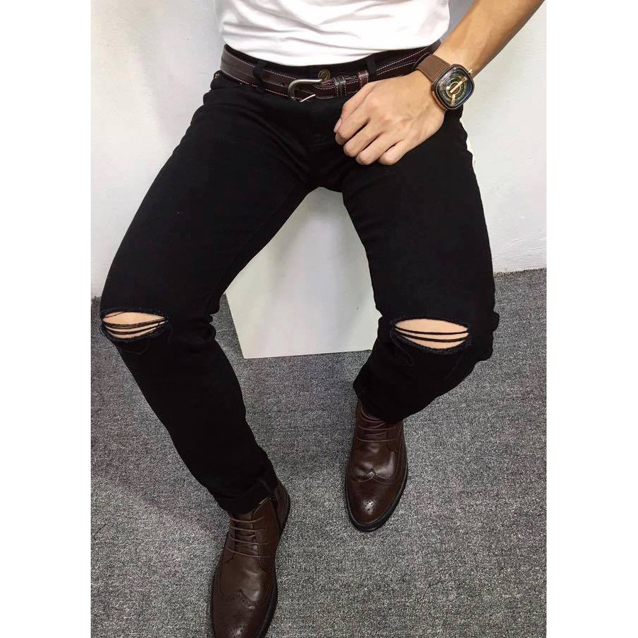 Quần Jean Nam Xanh Đậm Dáng Ôm | BigBuy360 - bigbuy360.vn