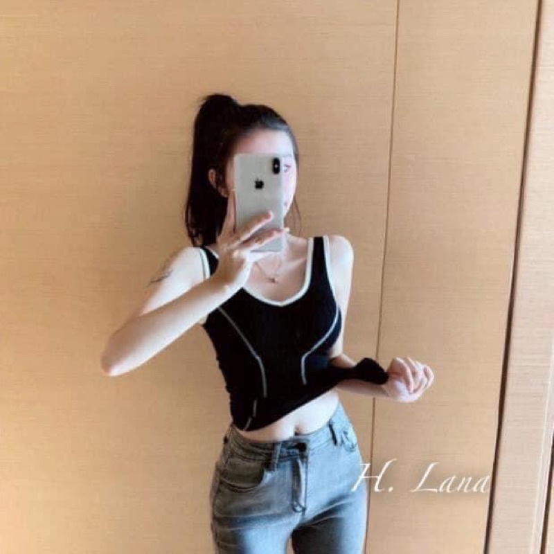 COMBO 2 ÁO BA LỖ ÔM DÁNG QUẢNG CHÂU TÚI ZIP HỒNG