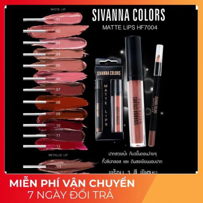 [FREESHIP] Son kem lì Sivanna Colors Matte Lips