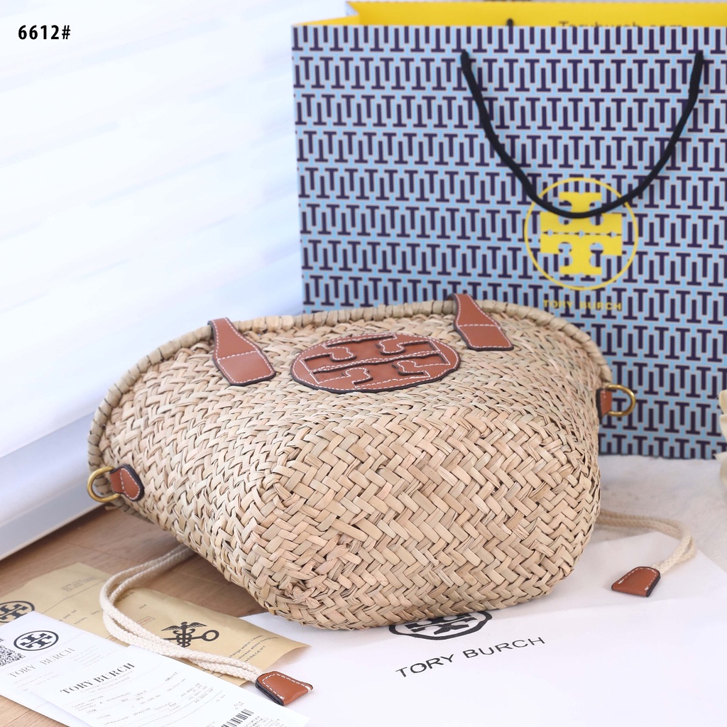 Túi Tote Đan Rơm Tory Burch Ella 6612