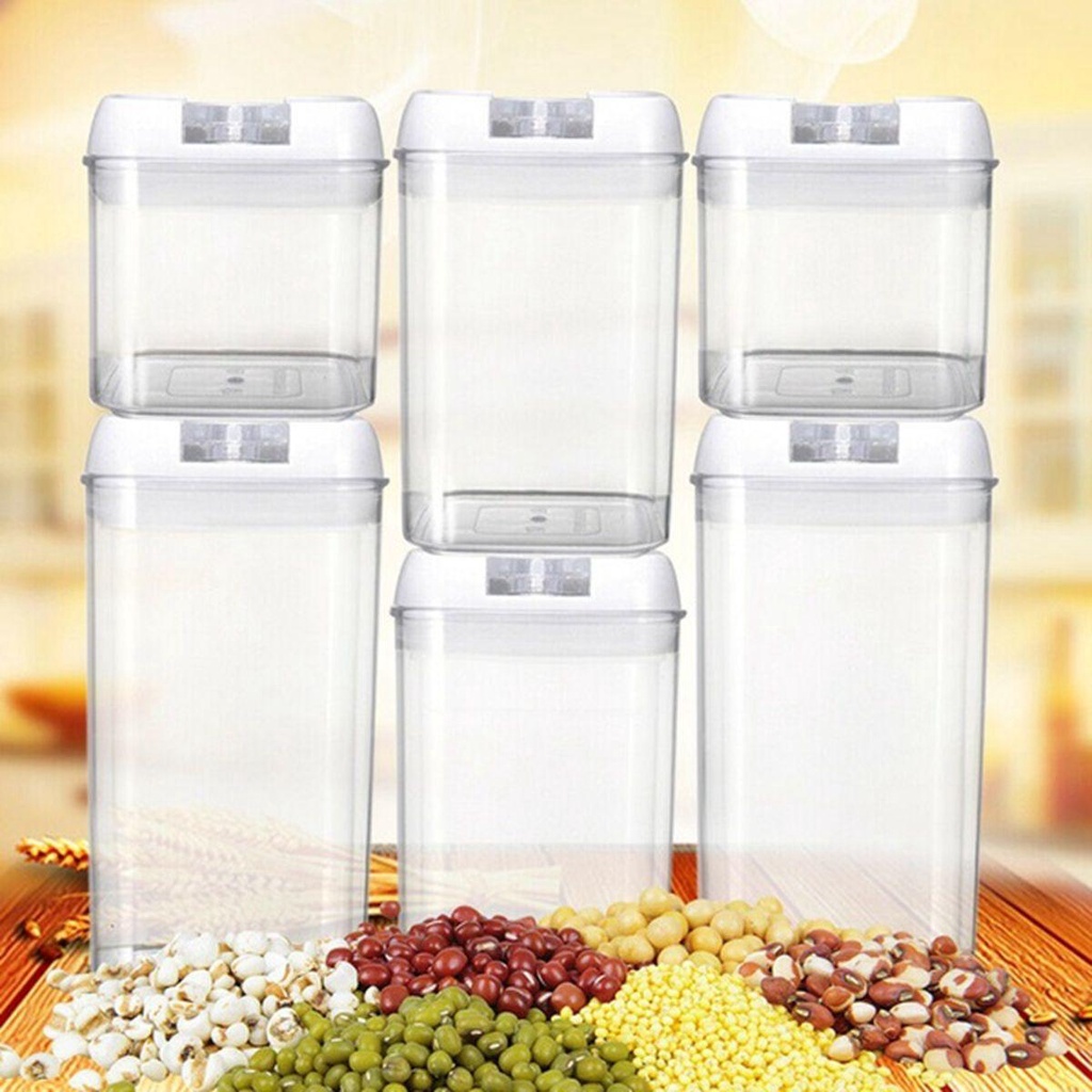 Hộp Đựng Thực Phẩm Kín Khí Trong Suốt Hình Vuông