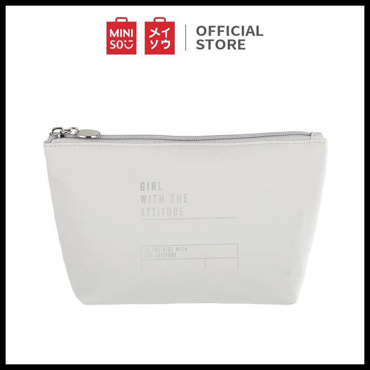 Miniso Túi Đựng Mỹ Phẩm Bằng Da Phối Màu Độc Đáo