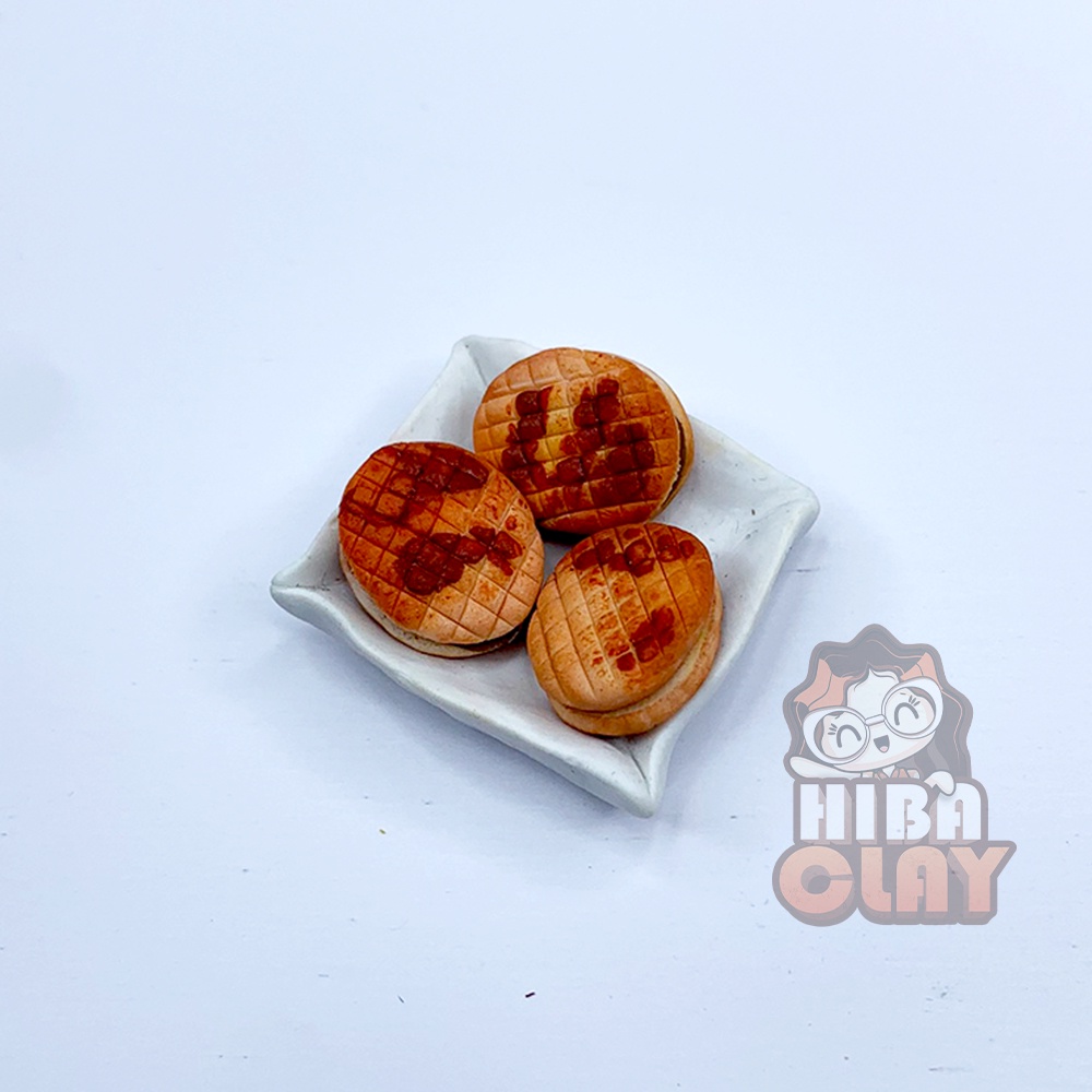 Thịt nướng Mini Food , đồ ăn mini mô hình cho búp bê DIY (1 bánh)