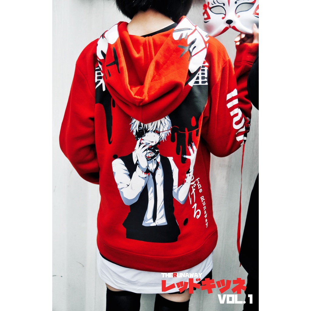 Áo Hoodie Urban Kitsune: Kaneki nỉ bông ngoại nhập by The Runaway