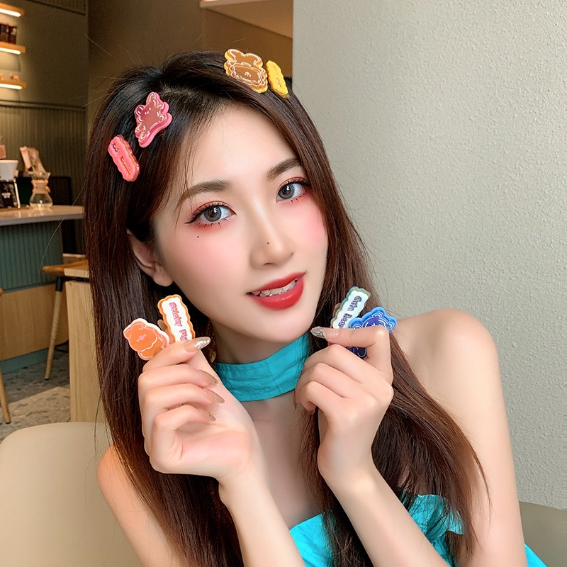 Kẹp Tóc Hình Gấu Kèm Gương Dễ Thương