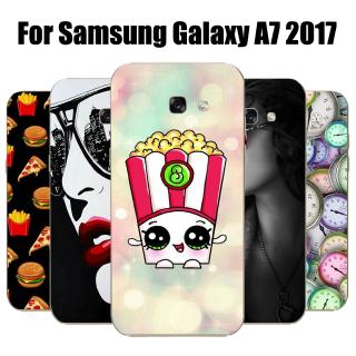 Ốp lưng Samsung Galaxy A7 2017 Trường hợp Silicone mềm TPU Back Cover Điện thoại Vỏ bọc Samsung A7 2017 Case