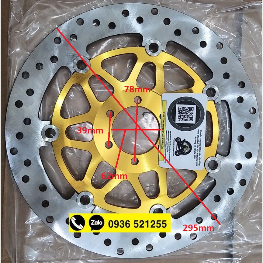 Đĩa phanh Đĩa thắng trước Honda CB400 92-98 Vtec 1 2 3 4 và các dòng xe tương thích Giá 1 cặp Loại tốt