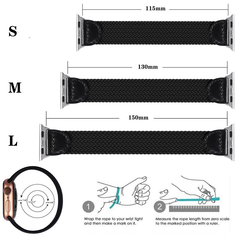 Dây Đeo Nylon Cho Đồng Hồ Thông Minh Apple Watch 6 Se Series 5 4 3 Co Giãn 38mm 40mm 42mm 44mm