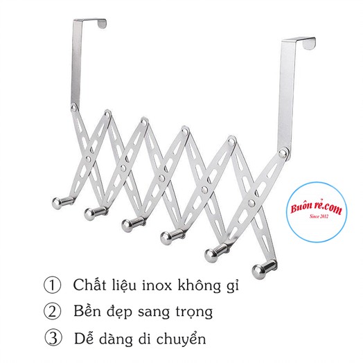 Móc treo sau cửa inox hình ZICZAC có thể gấp gọn – Móc treo quần áo, mũ nhỏ gọn, tiện lợi – 01271 Buôn rẻ