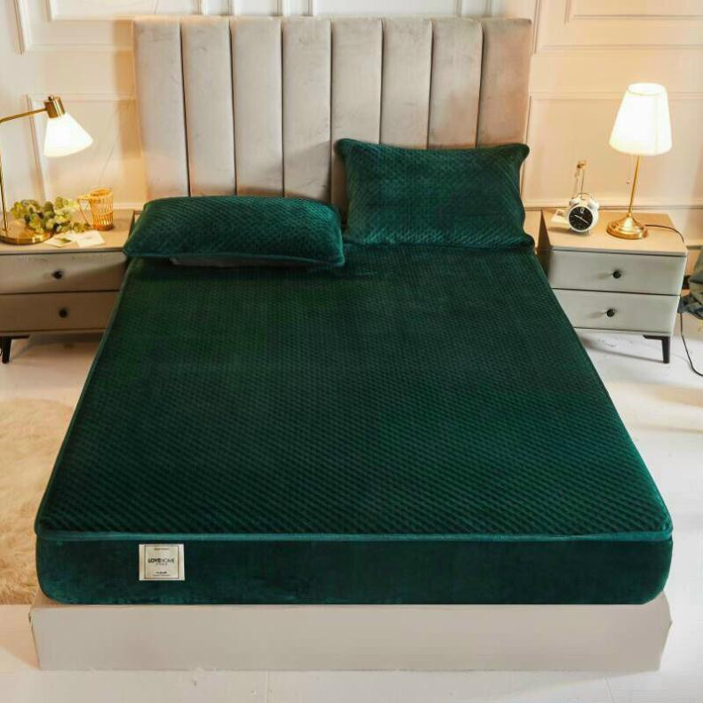 Bộ ga gối nỉ nhung ong 3 món 1m6x2m