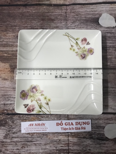 Đĩa vuông- tròn siêu đẹp, siêu sang size 15x15