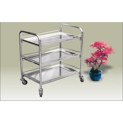 Xe đẩy 3 tầng   INOX THƯỜNG