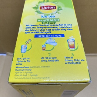 [16 Gói x14g][Chanh Mật Ong] Hộp Trà Pha Hoà Tan Lipton
