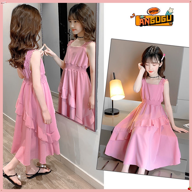 Đầm Công Chúa Màu Hồng Xinh Xắn Thời Trang Hàn Quốc Cho Bé Gái Từ 1 Đến 2-3 - 4 Đến 5-6 Đến 7 Đến 8 Đến 9-10 Đến 11 Tuổi