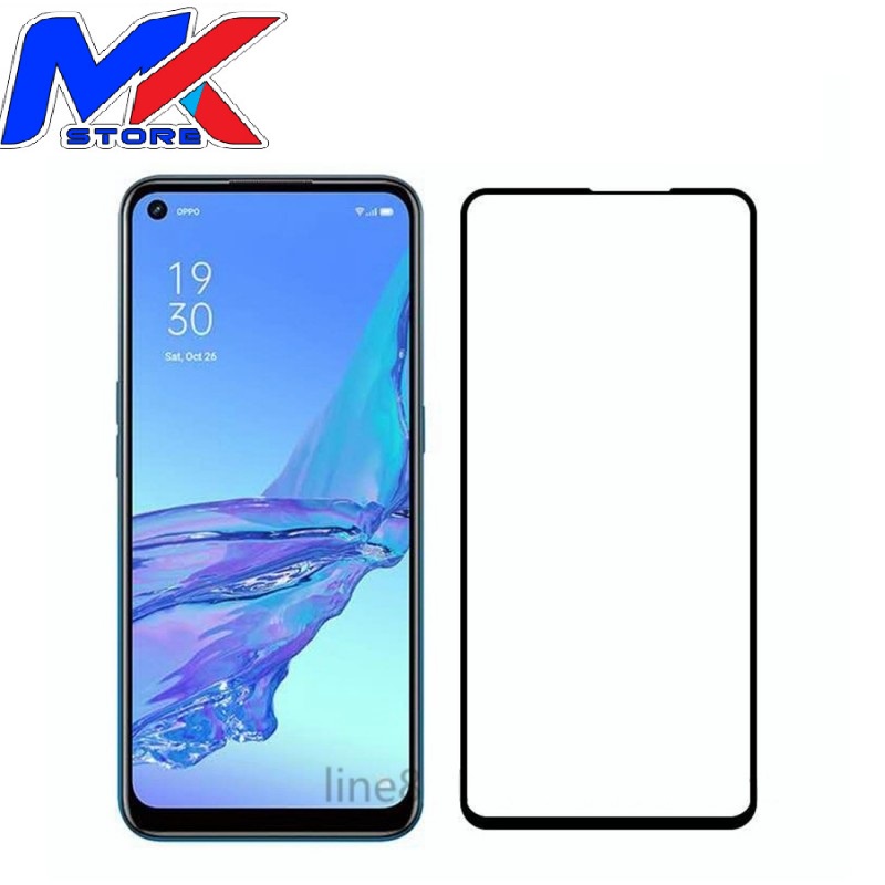 Kính cường lực bảo vệ màn hình ĐT Oppo A53/A93 full màn hình full keo - tặng bộ giấy lau kính trị giá 10K