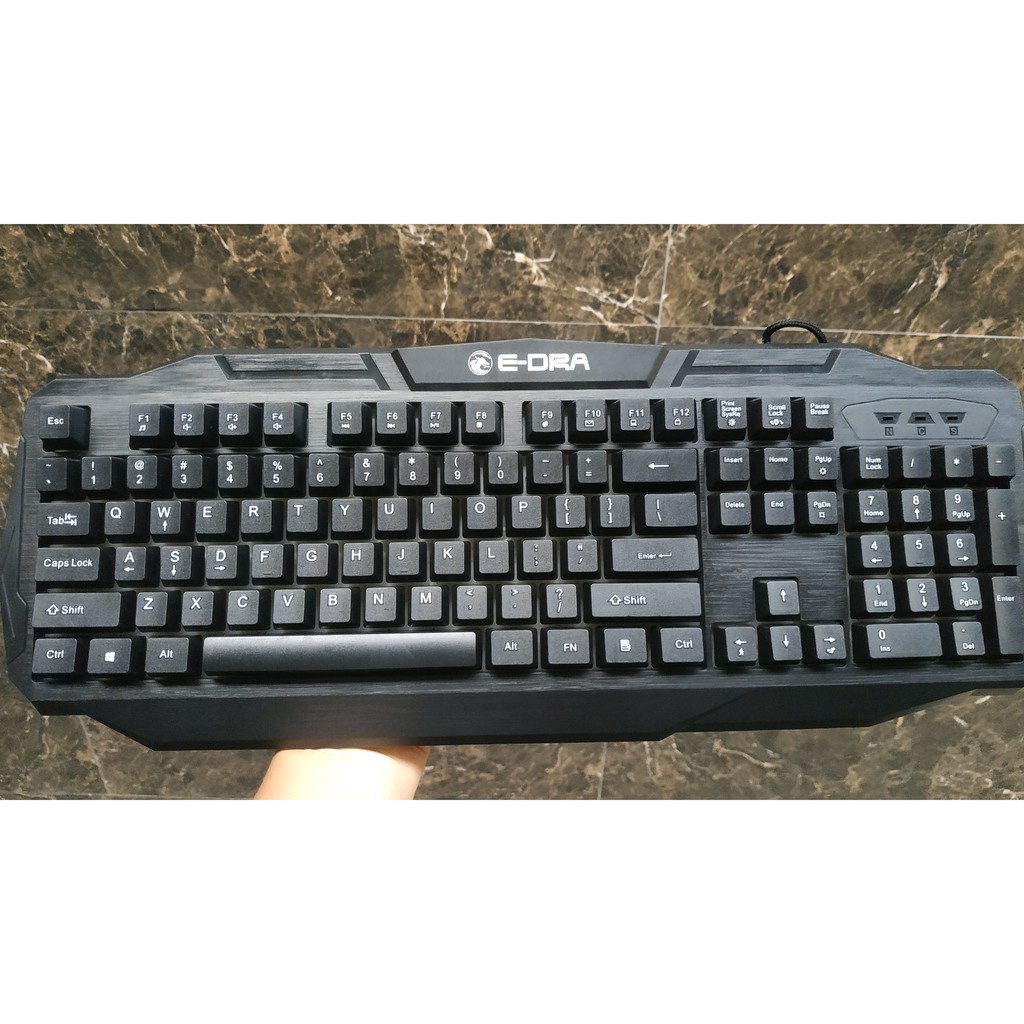 Bàn phím giả cơ E-dra EK503 - Kết nối USB- Led Rainbow  - Chống nước - Bào hành 24 tháng