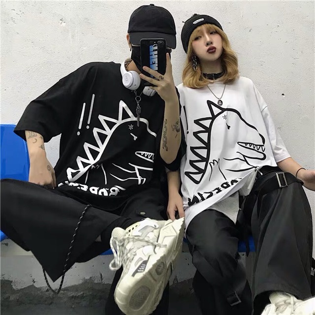 [Mã WASKT410K giảm 10K đơn 50K] Áo thun tay lỡ unisex Khủng Long Xinh, nam nữ ulzzang Wind | BigBuy360 - bigbuy360.vn