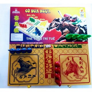 CỜ ĐUA NGỰA - bộ Bàn cờ Cá ngựa lớn có cờ