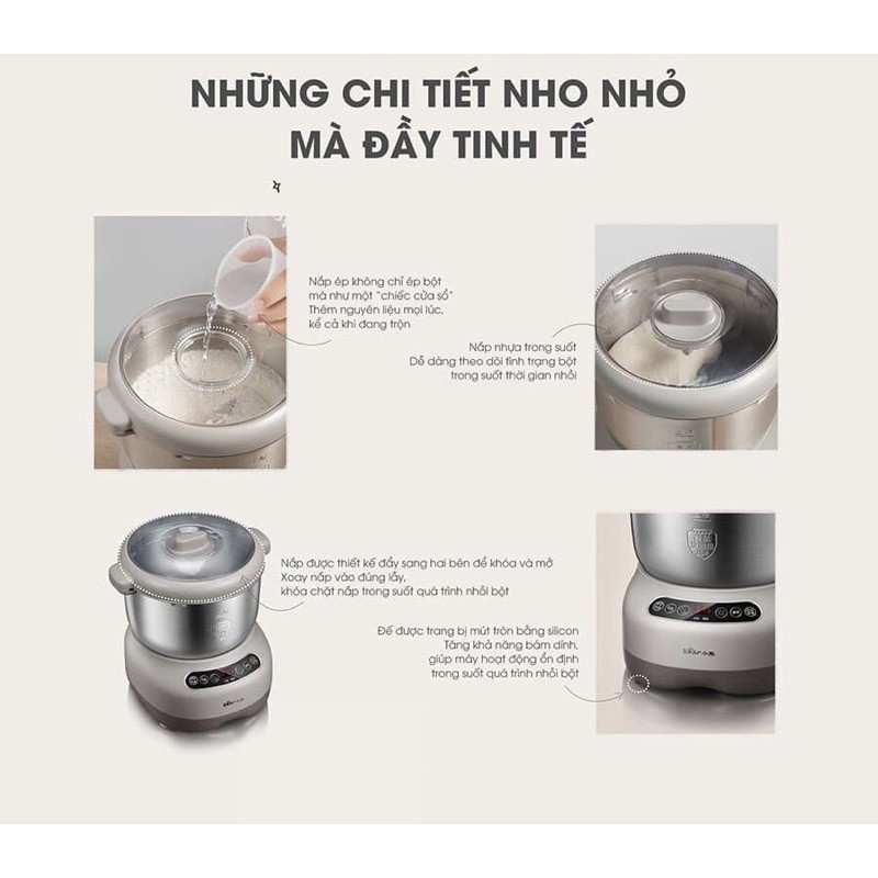 Máy nhào ủ bột bear 7L - có sẵn  bảo hành 18 tháng bản quốc tế
